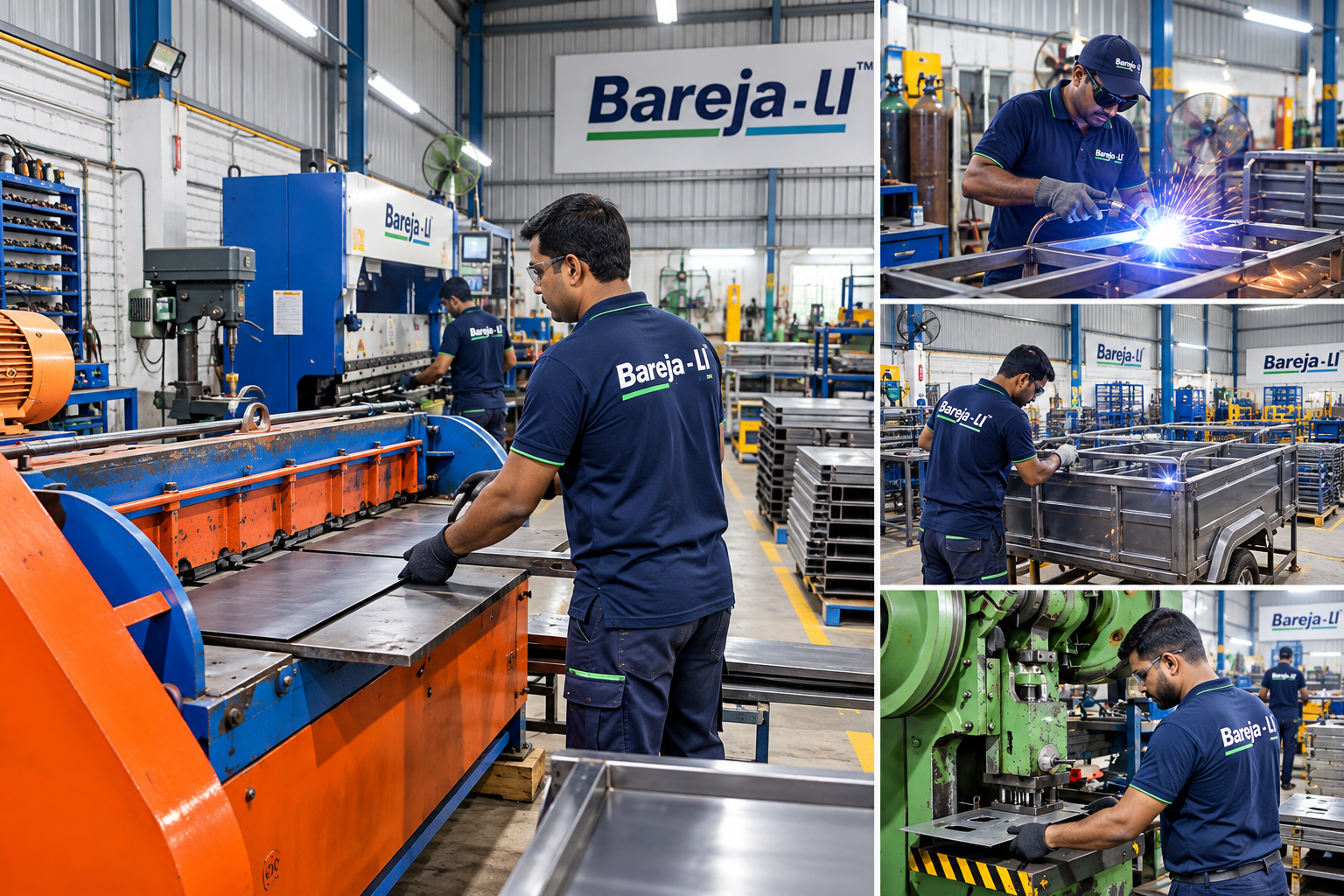 Electric vehicle chassis being assembled on the production floor