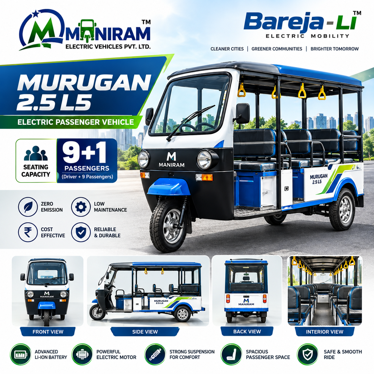 Murugan 2.5 L5 electric vehicle
