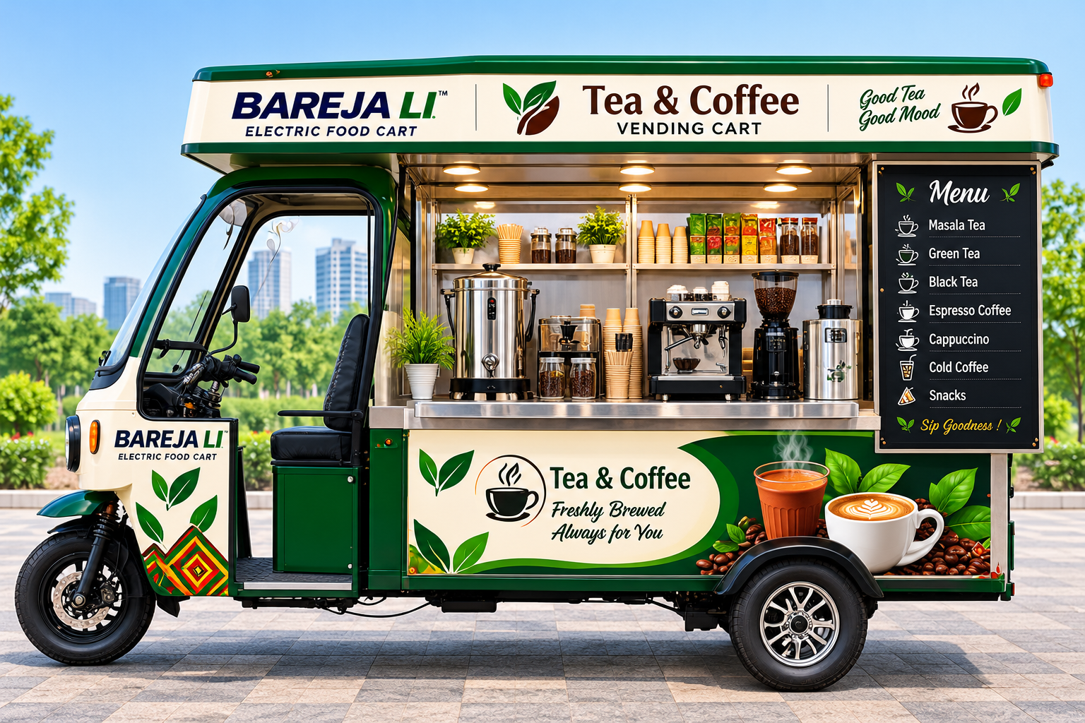 Tea & Coffee Vending Cart electric vehicle